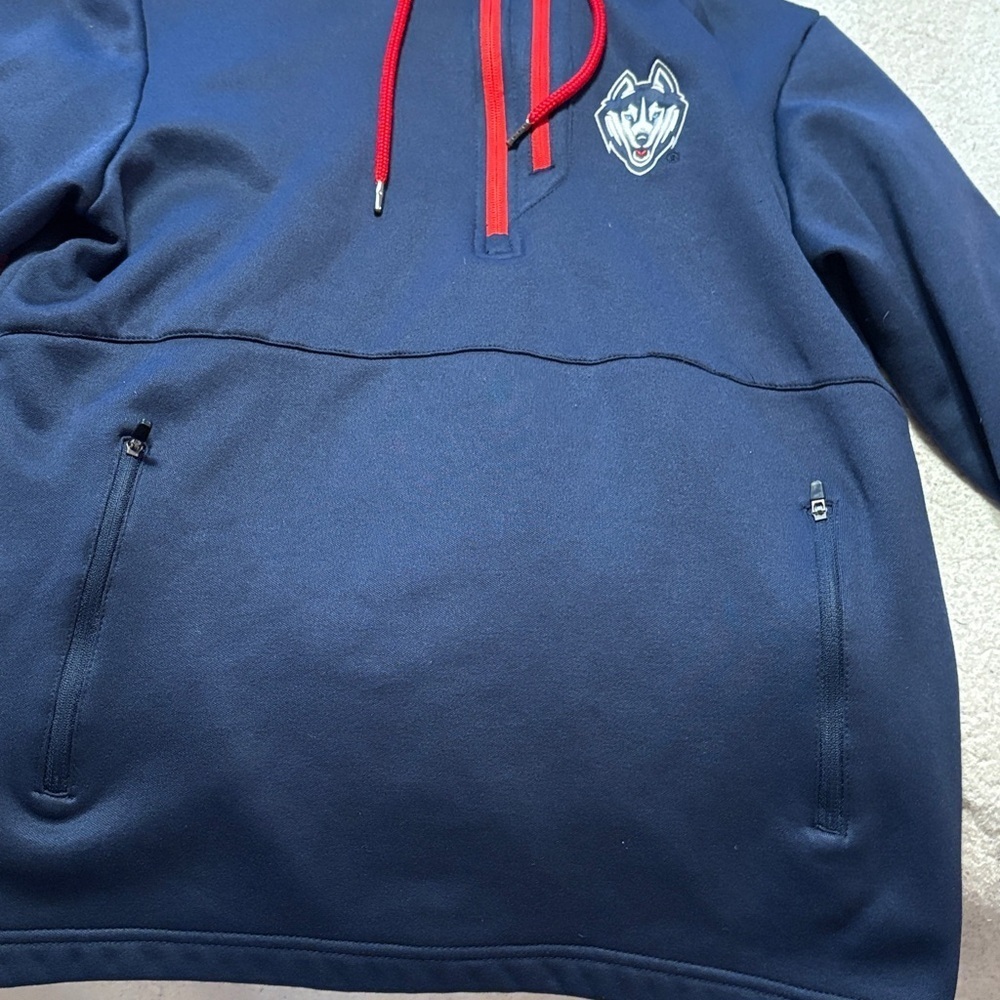 Navy Hoodie with Red Accents - Picture 3 of 4